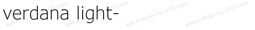 verdana light字体转换